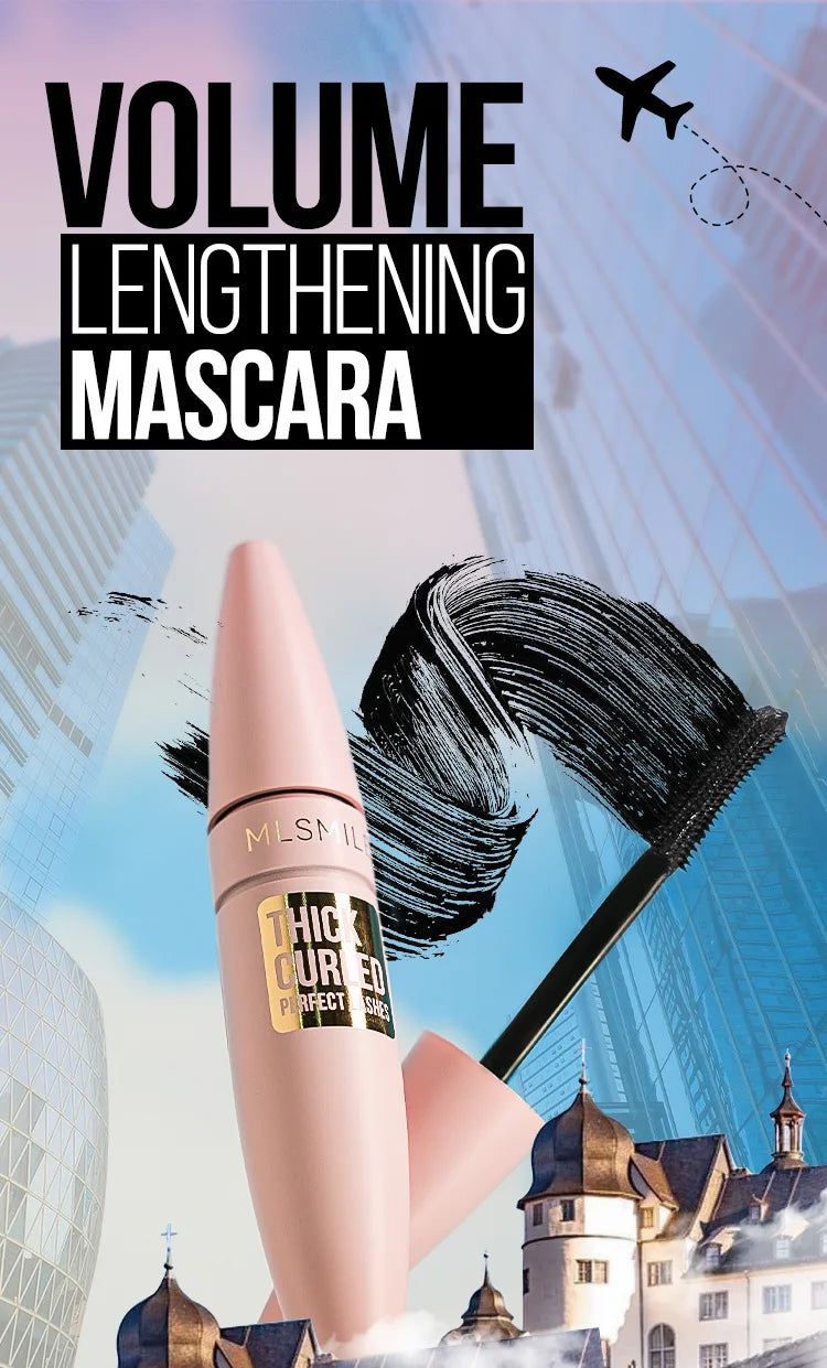 5 colors mascara thick and long curling waterproof liquid fiber mascara long-lasting mascara big eye makeup makeup tools