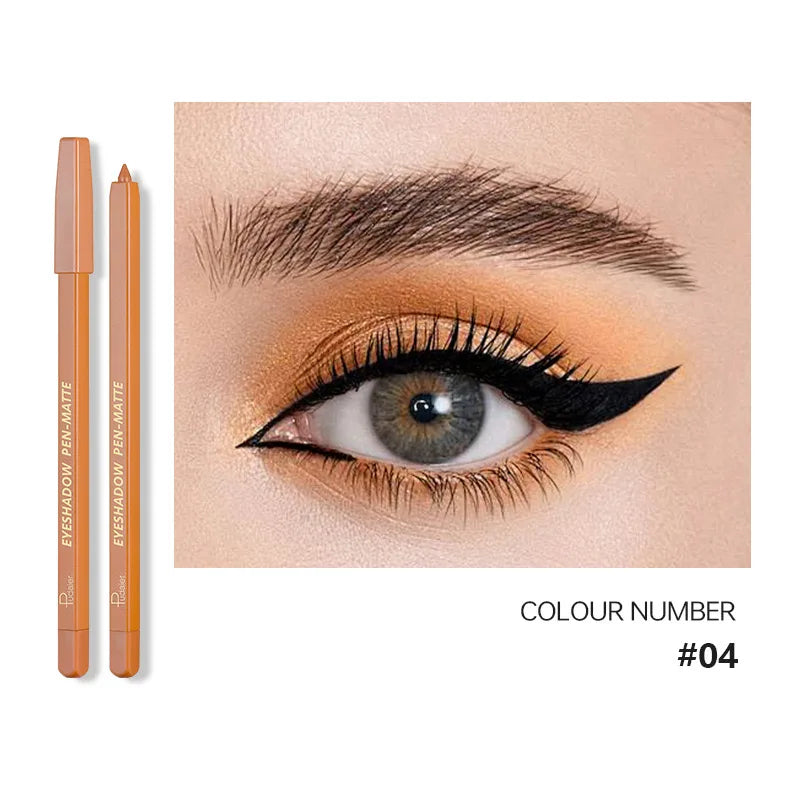 24 Colors Eyeshadow Stick Waterproof Makeup Matte Color Eyeshadow Pencil Glitter Eyeshadow Pencil Eyeliner Stick Eye Makeup Tool