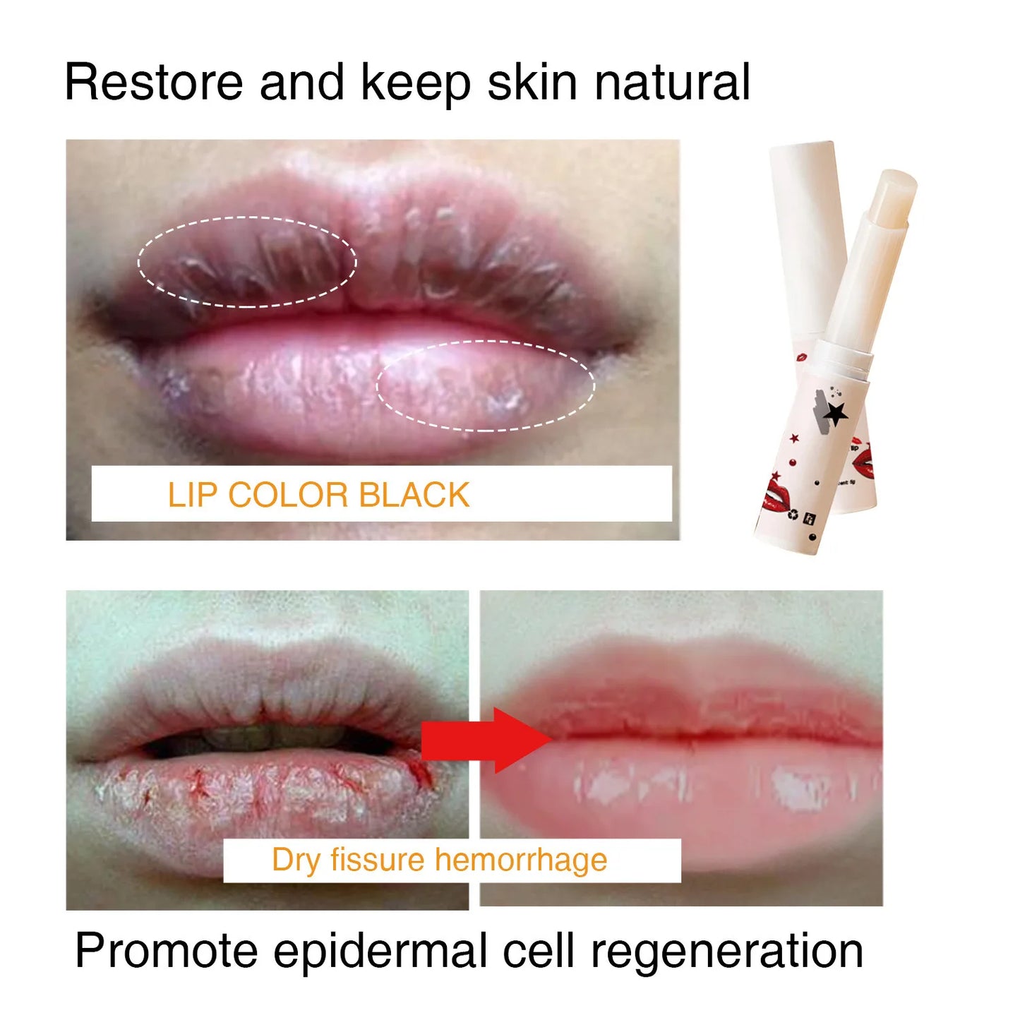 Lip balm to remove dark lip lines reduce melanin glossy ointment moisturizing cream lip care beauty health cosmetics