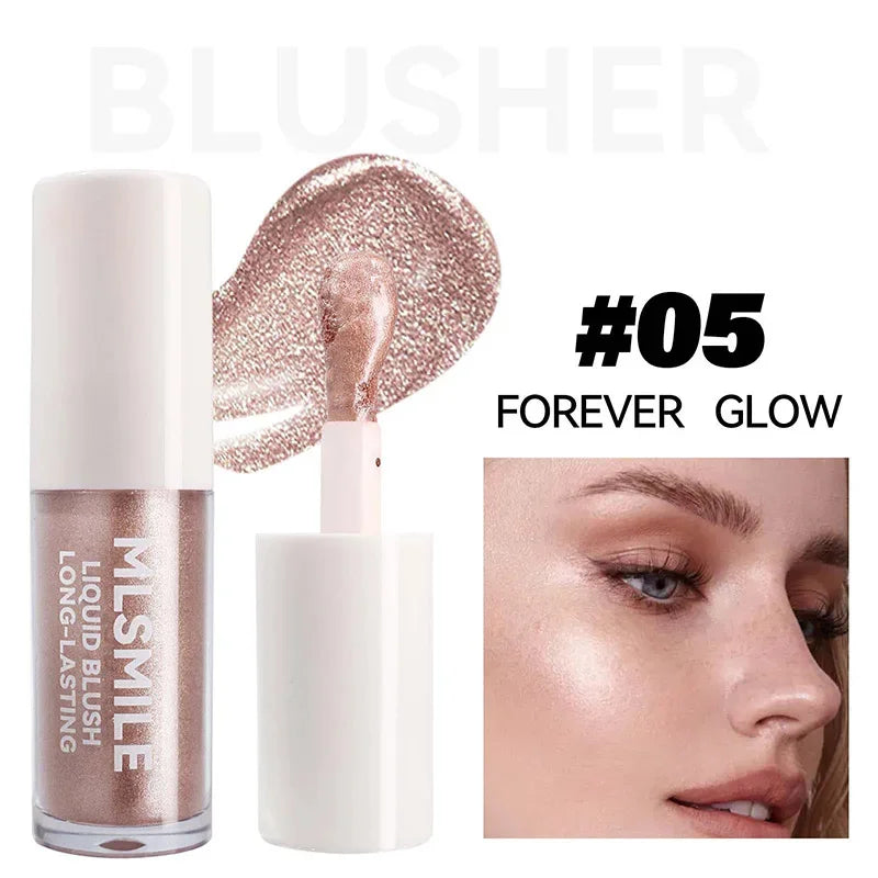 New Powder Blusher 2 In 1 Lip Cheek Moisturizing Lipstic Multi-purpose For Eyes Lips Makeup Blush Cosmetics With Sponge