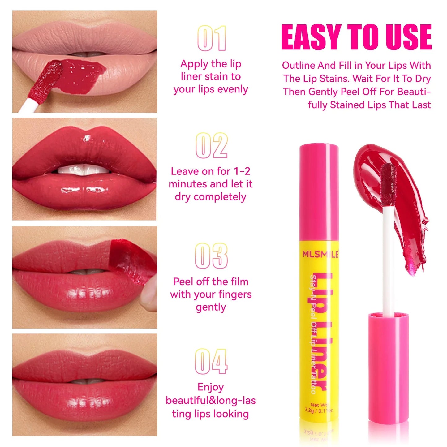 6 Color Peel Off Liquid Lipstick Long-Lasting Natural Matte Lip Glaze Lipstick Sexy Makeup Lip Mask Cosmetics