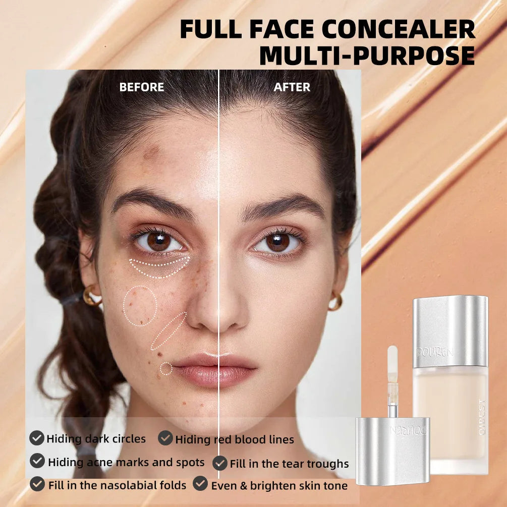 Waterproof Concealer Cream Long Lasting Brighten Face Concealer Foundation Full Coverage Dark Circles Concealer Blush Cream.