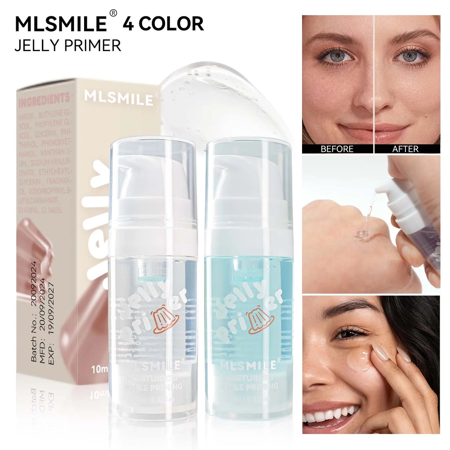 Jelly Face Makeup Primer Moisturizing Isolation Makeup Cream Waterproof Makeup Foundation Natural Makeup Base Gel.