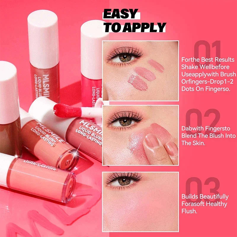 New Powder Blusher 2 In 1 Lip Cheek Moisturizing Lipstic Multi-purpose For Eyes Lips Makeup Blush Cosmetics With Sponge