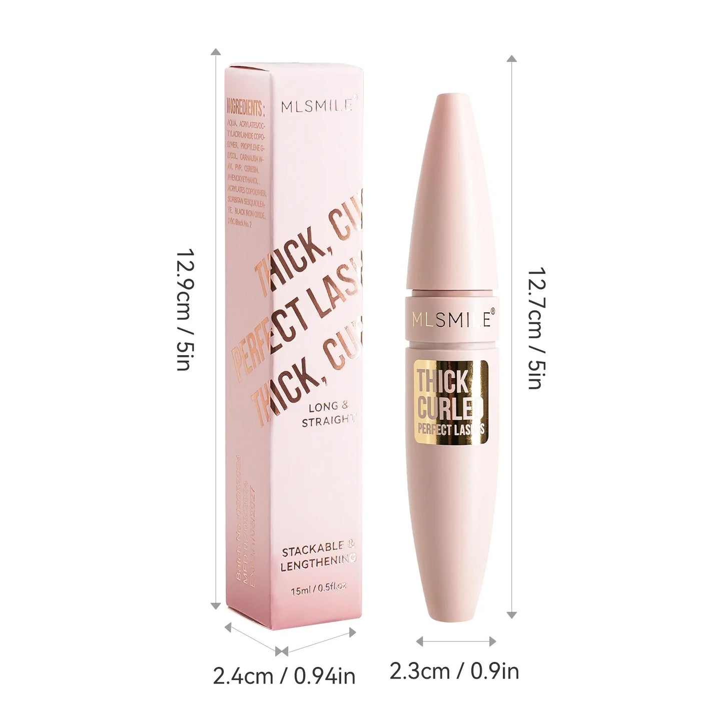 5 colors mascara thick and long curling waterproof liquid fiber mascara long-lasting mascara big eye makeup makeup tools