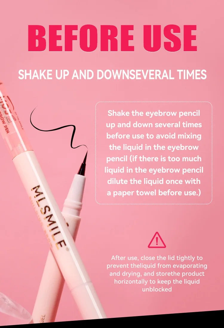 4 colors double-headed ultra-fine eyebrow pencil natural, long-lasting, easy-to-apply eyebrow shaping liquid eyebrow pencil