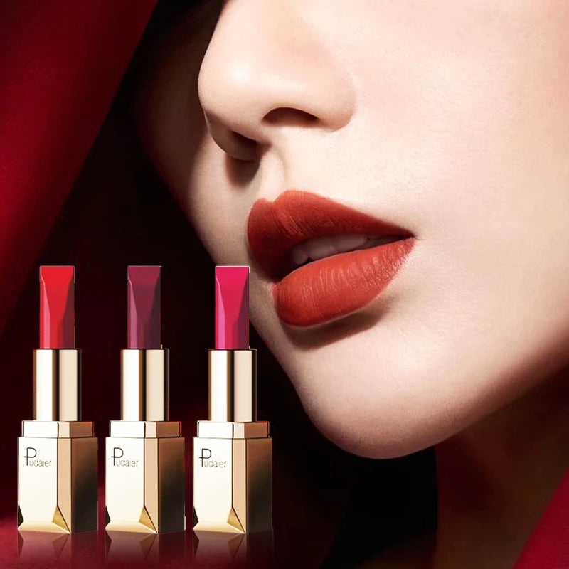 Pudaier 26 Colors Matte Velvet Lipstick Waterproof Long-lasting Lip Stain Sexy Lip Gloss Cosmetic Makeup