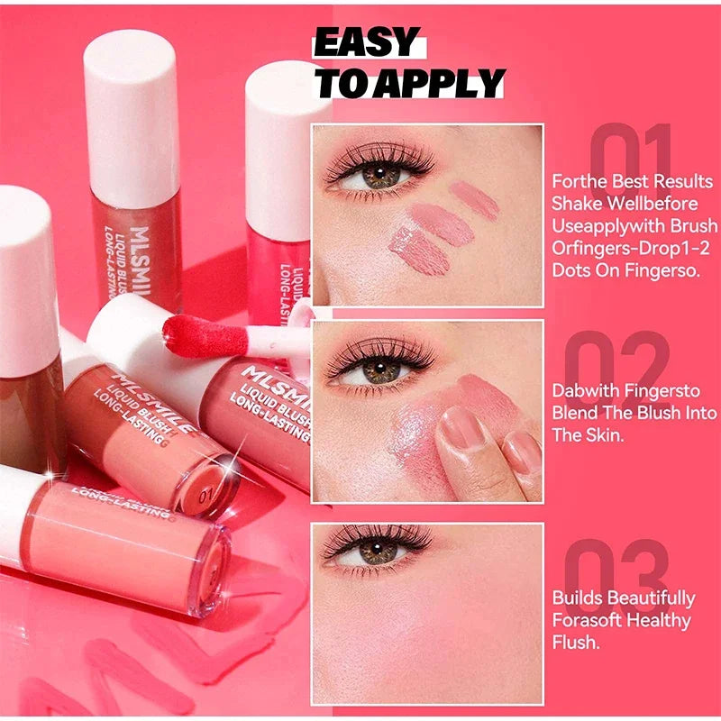 New Powder Blusher 2 In 1 Lip Cheek Moisturizing Lipstic Multi-purpose For Eyes Lips Makeup Blush Cosmetics With Sponge