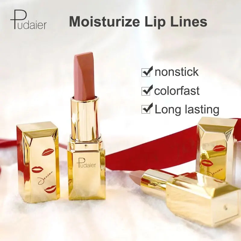 Pudaier 26 Colors Matte Velvet Lipstick Waterproof Long-lasting Lip Stain Sexy Lip Gloss Cosmetic Makeup