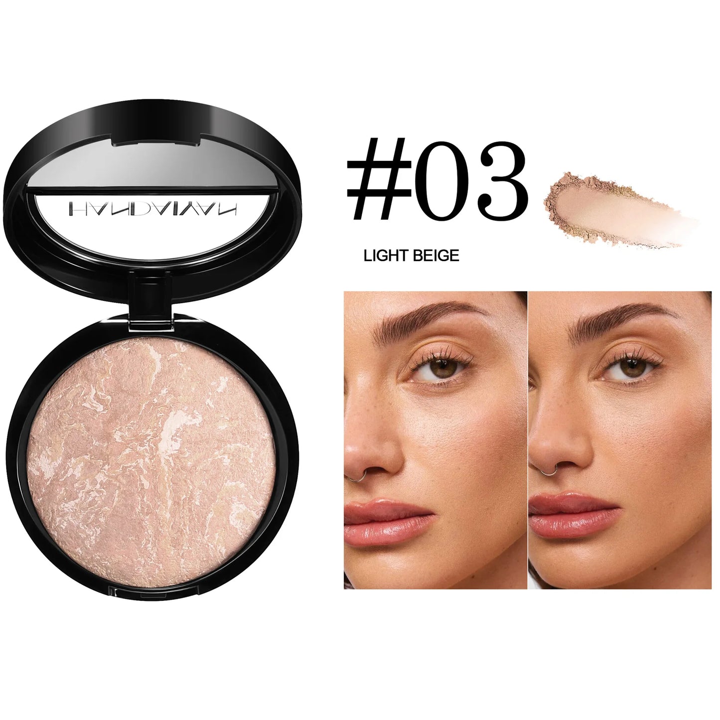 Bronzer Marble Powder Setting & Oil Control Delicate Concealer Make-up Invisible pores Long-lasting face makeup