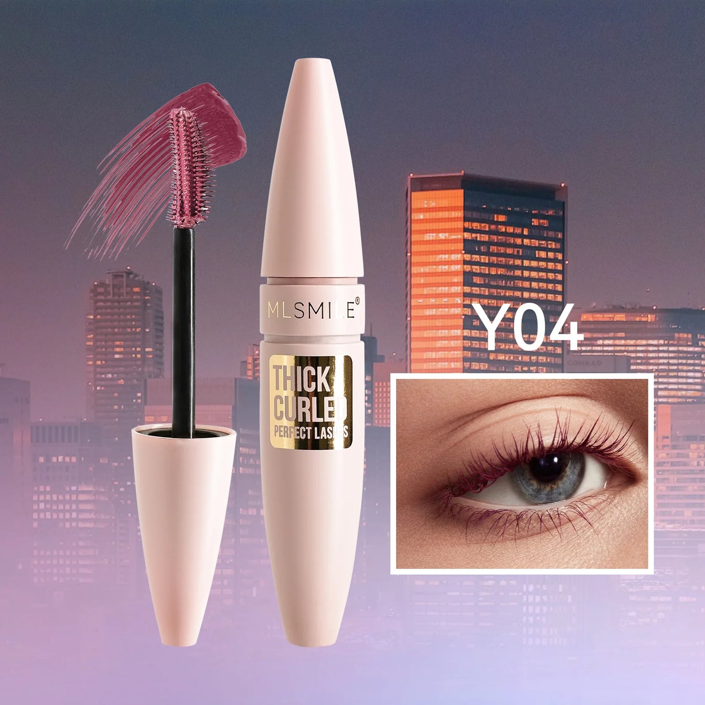 5 colors mascara thick and long curling waterproof liquid fiber mascara long-lasting mascara big eye makeup makeup tools