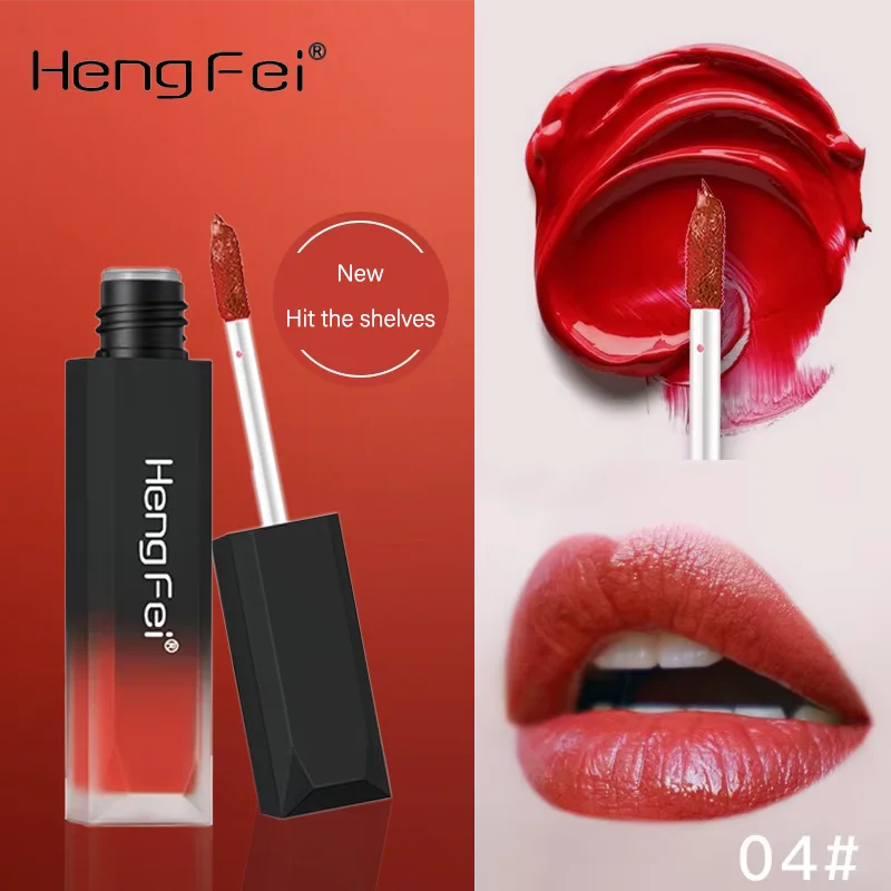 Matte Lip Gloss Sexy Long Lasting Liquid Lipstick Non-stick Cup Lip Glaze Beauty Waterproof Lip Gloss Makeup.