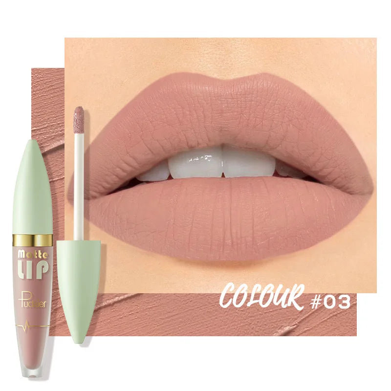 12 Colors Matte Lip Plumping Lip Gloss Waterproof Long-Lasting Moisturizing Non-fading liquid lipstick velvet nude lip gloss