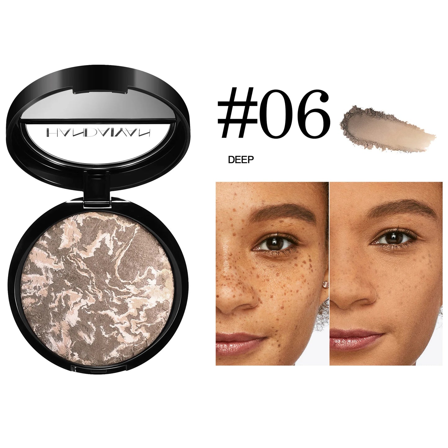 Bronzer Marble Powder Setting & Oil Control Delicate Concealer Make-up Invisible pores Long-lasting face makeup